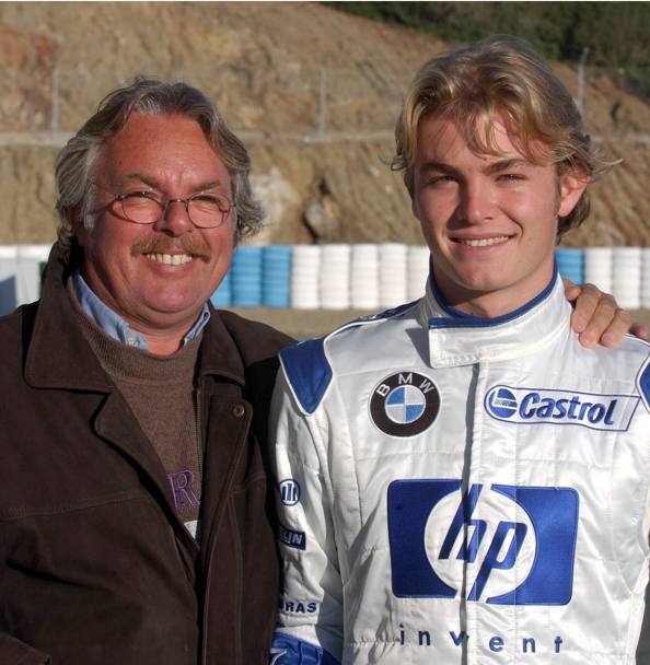 Keke Rosberg con il giovane Nico (Colombo)